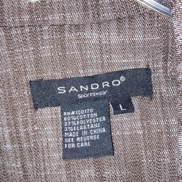 Sandro/ Women’s Brown Belted Double Breasted Blazer/Jacket - Size Large - Picture 6 of 11